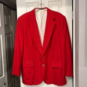 Castle & York Red Sport Coat. 44R in good condition gently worn. Lined.